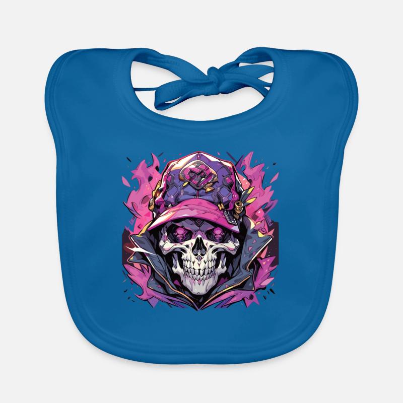 Skull Skull Skulls Skull Skeleton Organic Baby Bibs
