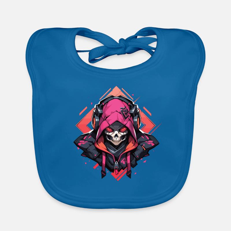 Skull Skull Skulls Skull Skeleton Organic Baby Bibs