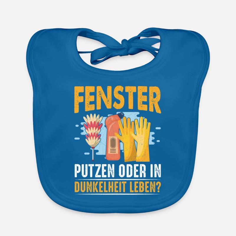 Fenster putzen oder in Dunkelheit leben Baby Bio-Lätzchen