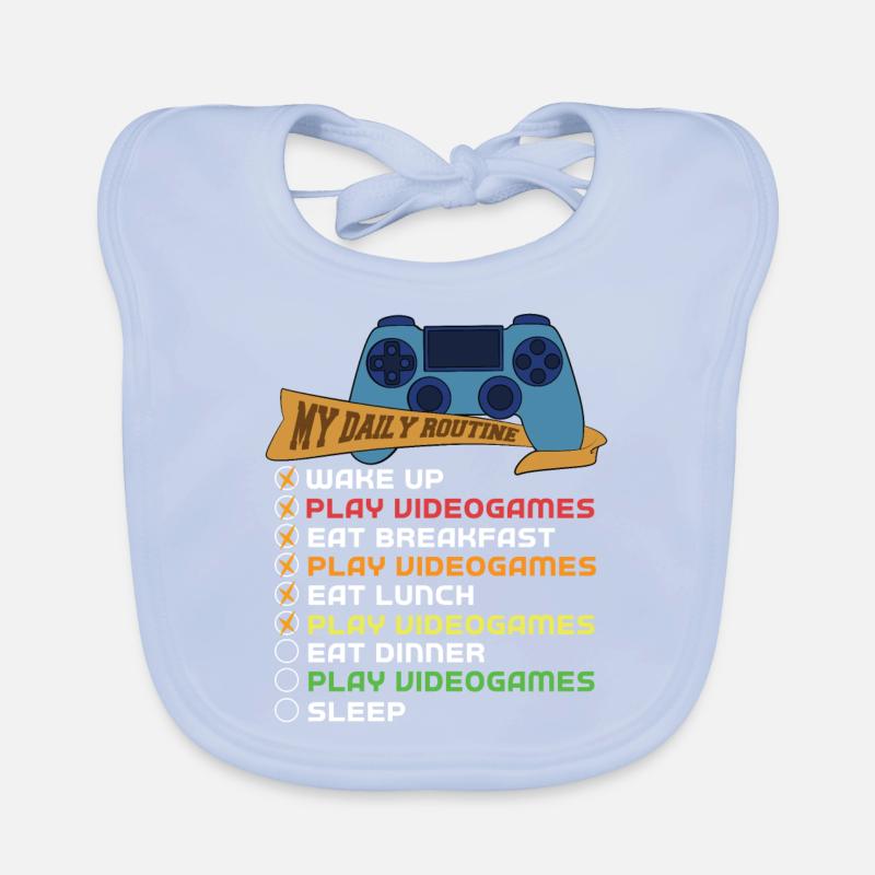 Mon joueur de jeu de routine quotidienne Bavoir bio Bébé