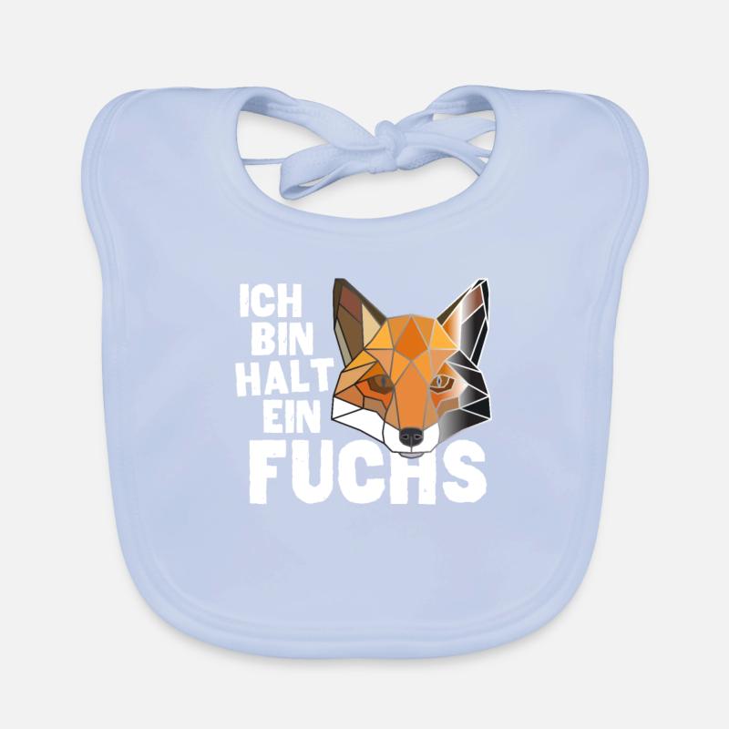 Ich bin halt ein Fuchs Low Poly Baby Bio-Lätzchen