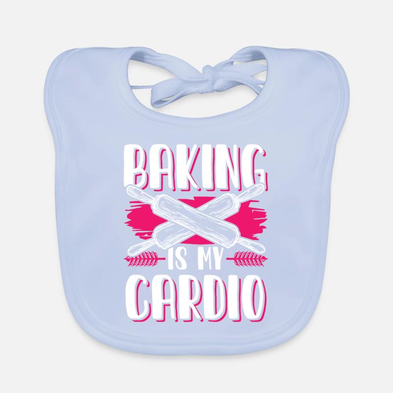 Baking is my Cardio Organic Baby Bibs