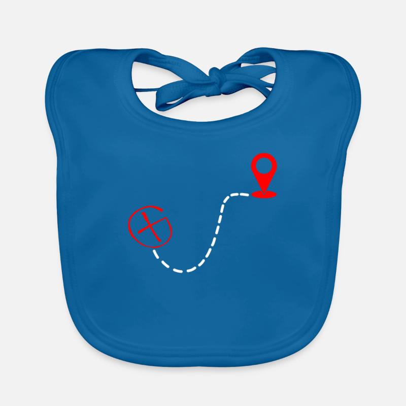 Passer du symbole X au point de destination - Geocaching Bavoir bio Bébé