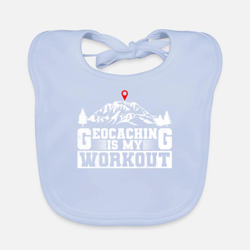Geocaching is my workout - Geocaching Geocacher Organic Baby Bibs