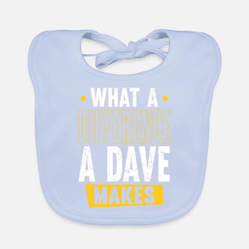 What A Difference A Dave Makes Organic Baby Bibs