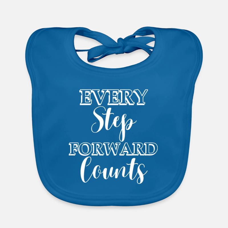 Every step forward counts Organic Baby Bibs
