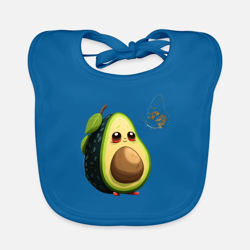 Avocado mit Schmetterling Baby Bio-Lätzchen