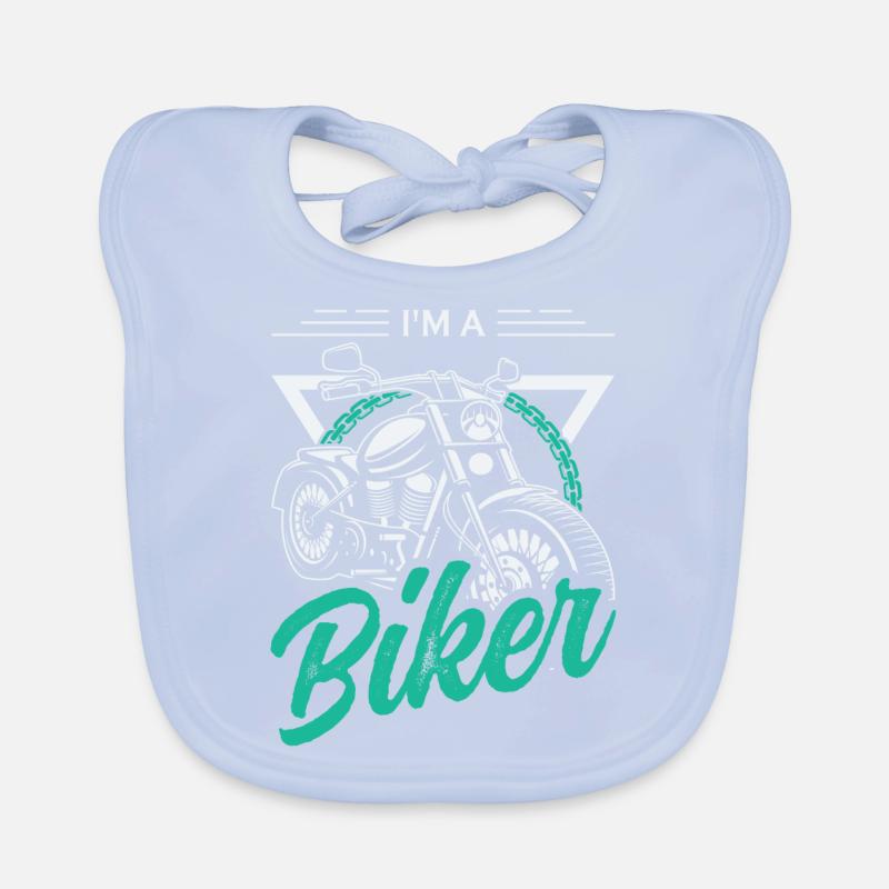 Ich bin ein Motorradfahrer Biker Motorrad Cruisen Baby Bio-Lätzchen
