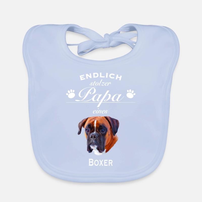Endlich stolzer Papa - Boxer Baby Bio-Lätzchen