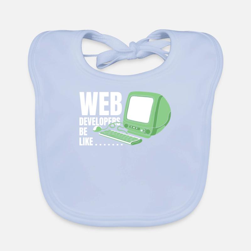 Web Entwickler Webdeveloper Lustig Baby Bio-Lätzchen