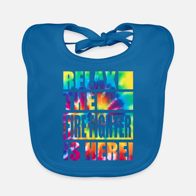 Fire Fighter Funny Saying Organic Baby Bibs