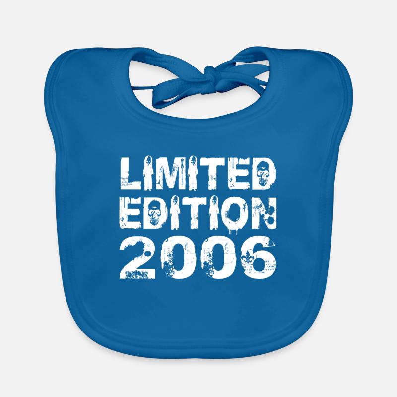 Édition Limitée 2006 Anniversaire 2006 Anniversaire - Bavoir bio Bébé - bleu paon