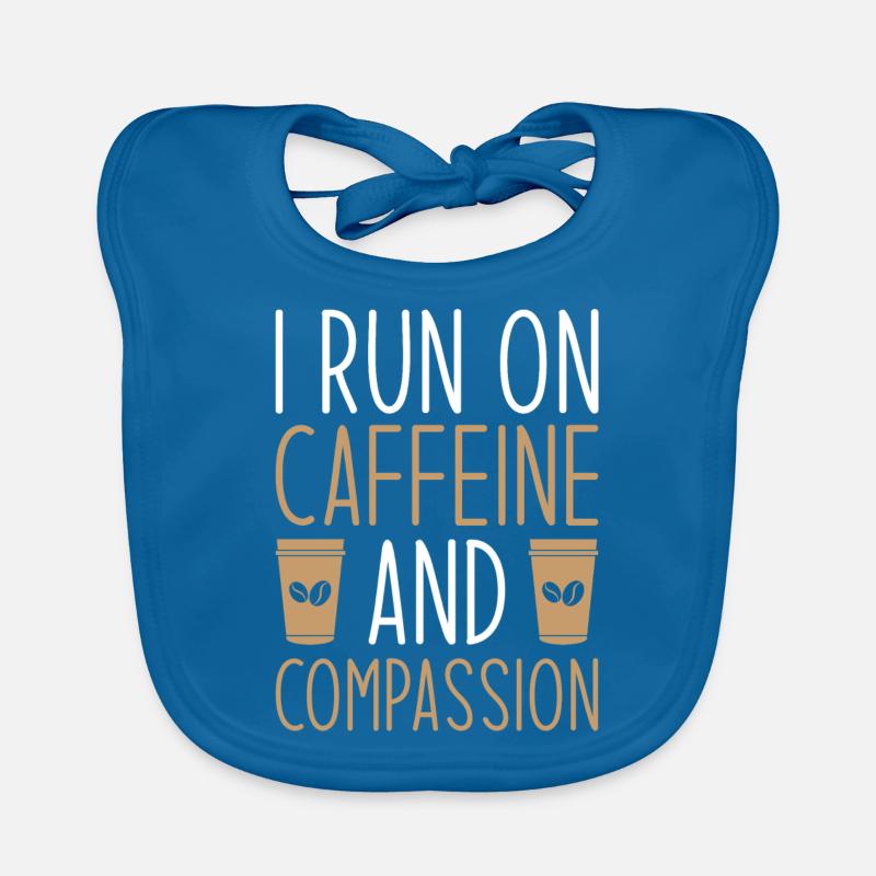 Nurse Coffee I Run with Caffeine Organic Baby Bibs