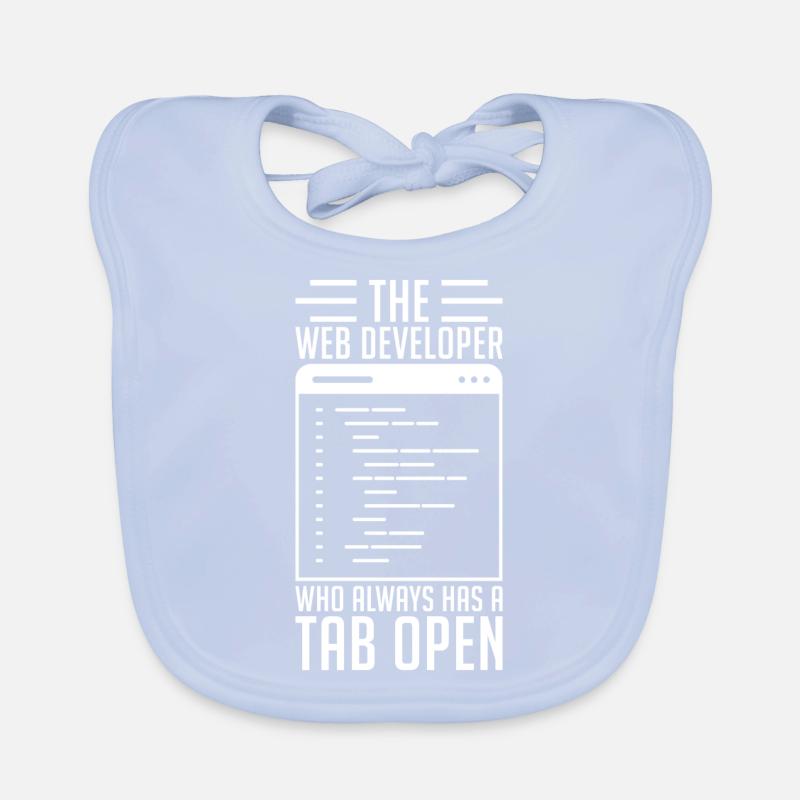 Web Developer Tab Always Open Organic Baby Bibs