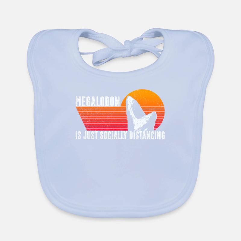 Megalodon is just socially distanced - Organic Baby Bibs