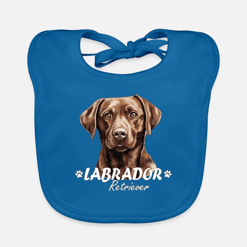 Chocolate Labrador Retriever Brown Labbi Dog Organic Baby Bibs