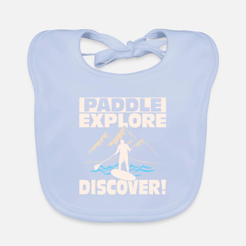 Pagayez, explorez, découvrez! Stand Up Paddle Board Bavoir bio Bébé