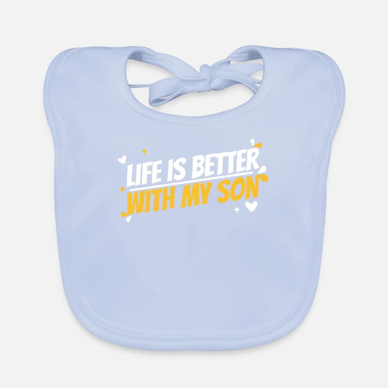 Mom Mutter Leben Life Is Better With My Son Baby Bio-Lätzchen