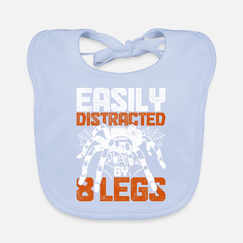 Tarantula Easily Distracted By 8 Legs Organic Baby Bibs