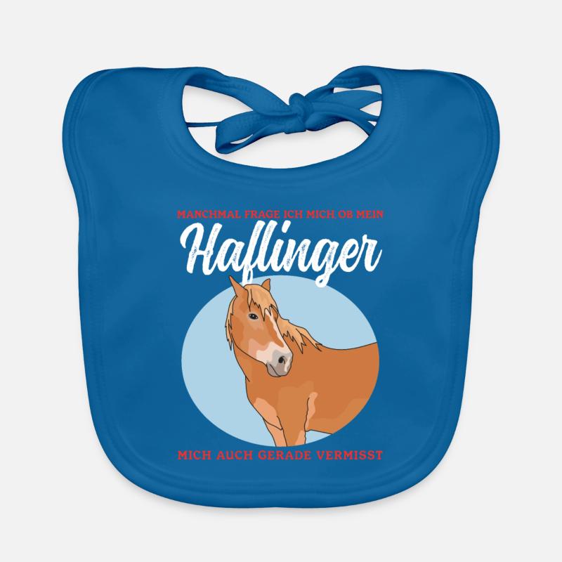 Haflinger Pferde | Haffi Pferdebesitzer Geschenk Baby Bio-Lätzchen