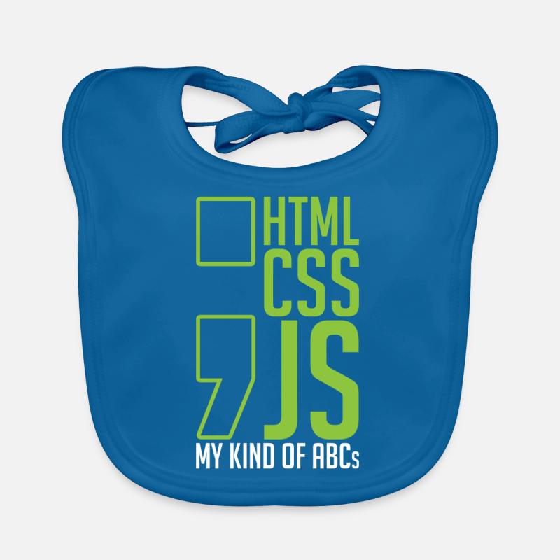 Webentwickler Geschenk Html Css Js Meine Art Von - Baby Bio-Lätzchen - Pfauenblau