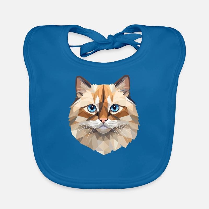 Birman Cat Polygon Design Baby Bio-Lätzchen