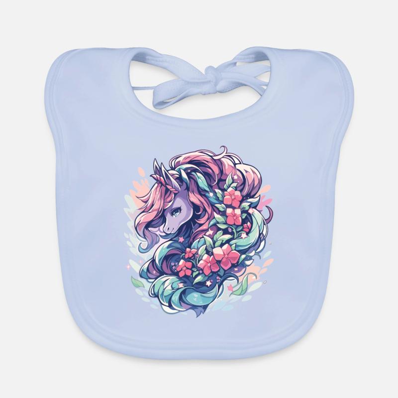 Einhorn Einhörner Einhorn party Unicorns Baby Bio-Lätzchen