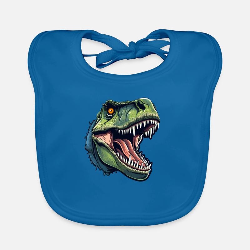 T-Rex Dino Kopf Baby Bio-Lätzchen