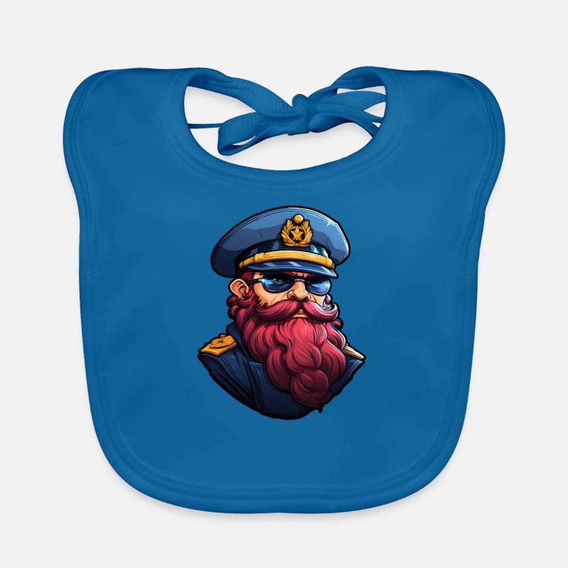 Matrose mit Bart Baby Bio-Lätzchen