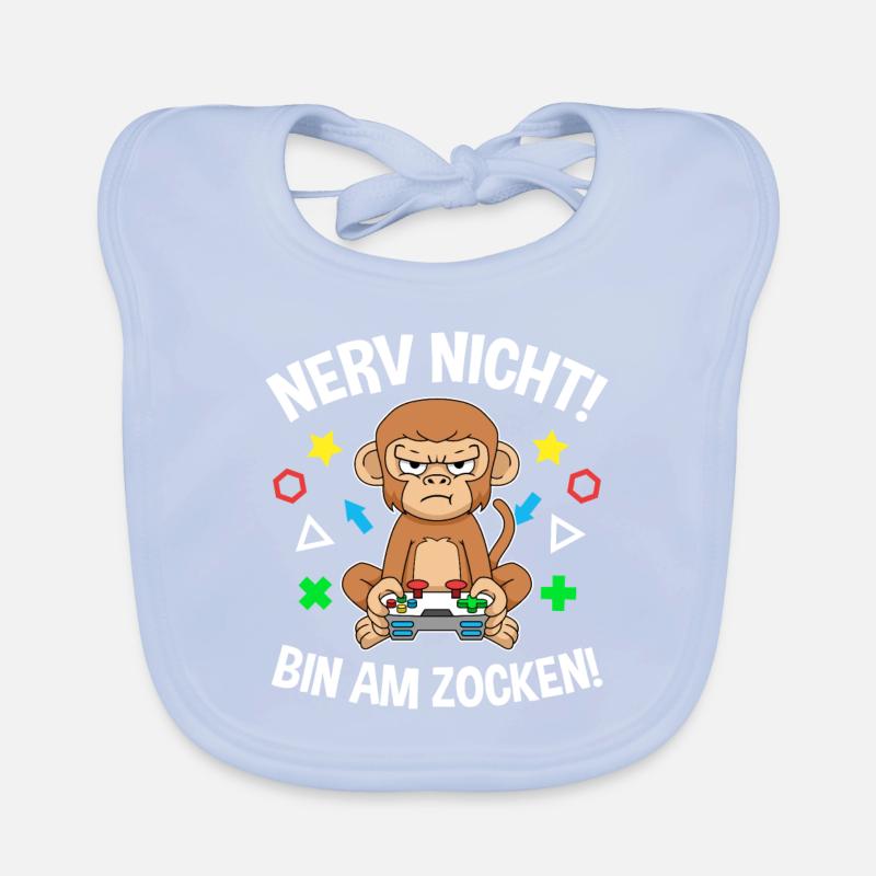 Controller Videospiel Zocker Gamer Computerspiel Baby Bio-Lätzchen