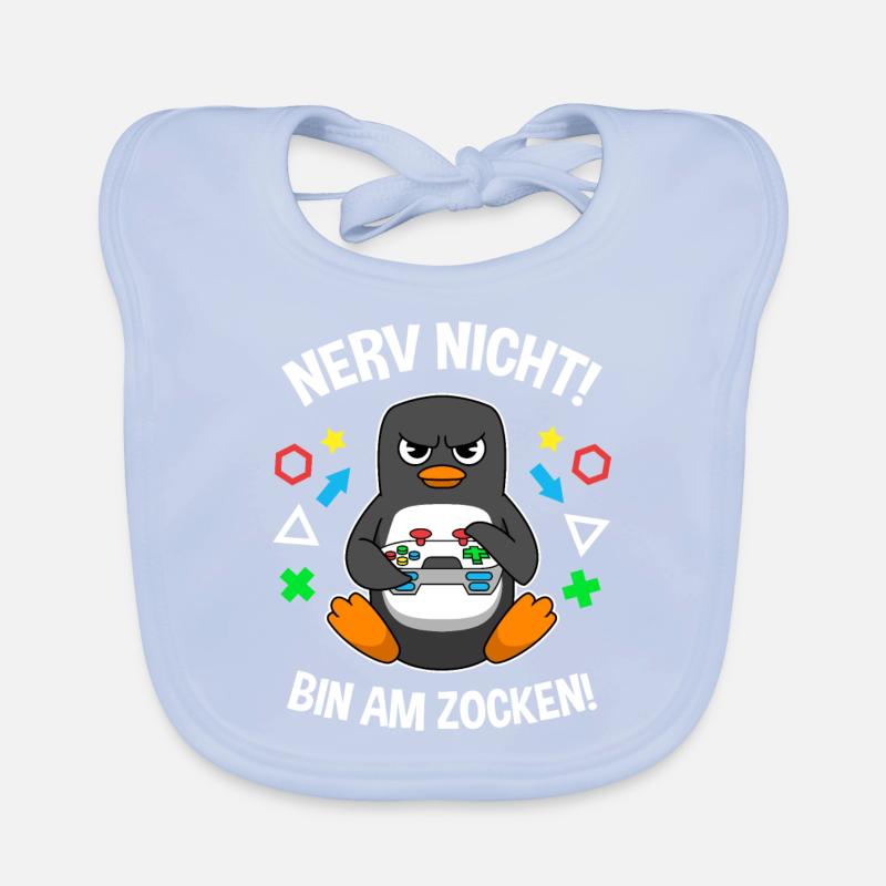 Controller Videospiel Zocker Gamer Computerspiel Baby Bio-Lätzchen