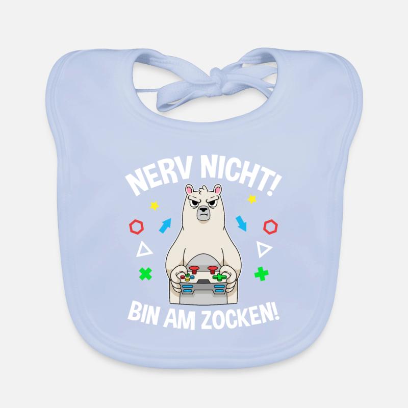 Controller Videospiel Zocker Gamer Computerspiel Baby Bio-Lätzchen