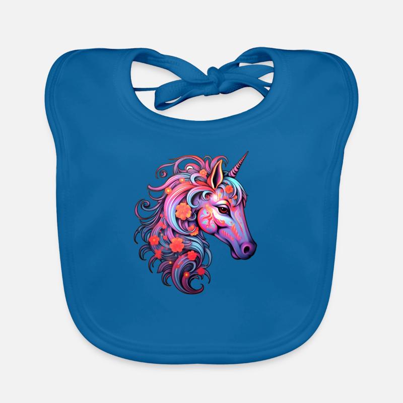 Conception esthétique de licorne Bavoir bio Bébé