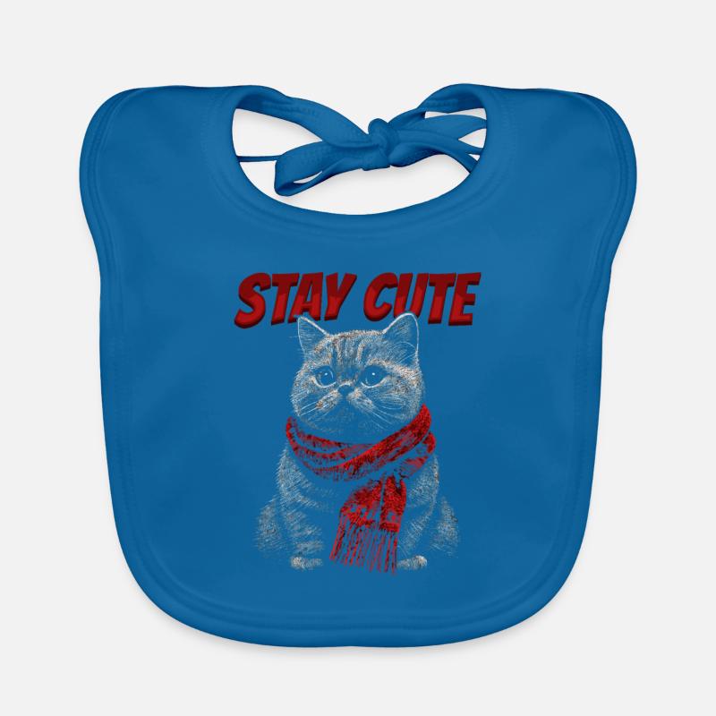 Echarpe de chat Restez mignon Bavoir bio Bébé