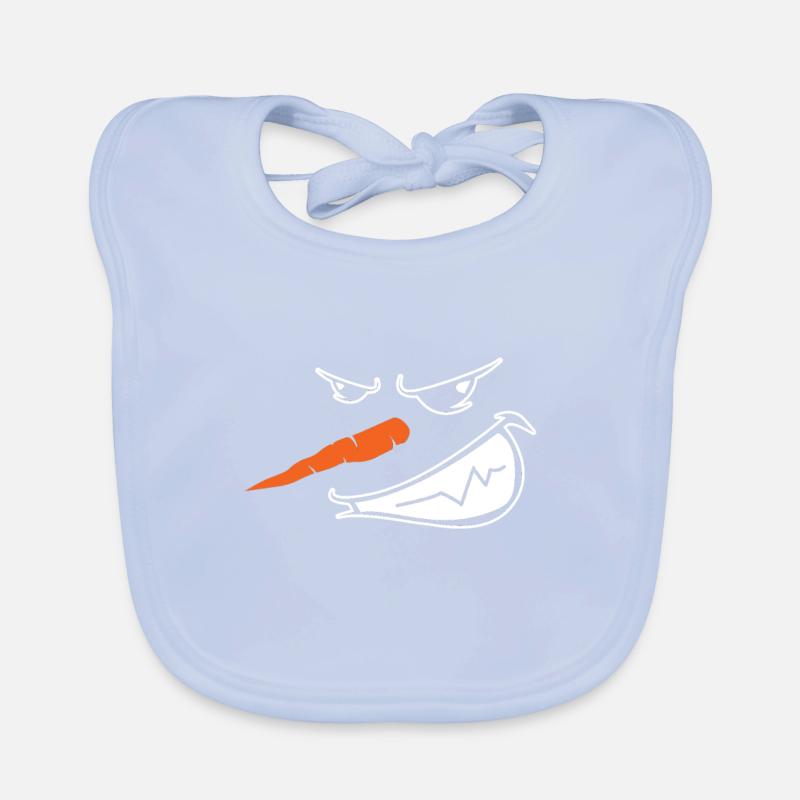 Evil Snowman Aggressive Christmas Winter Cool Organic Baby Bibs