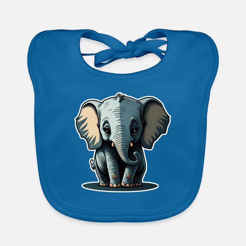 Mignon bébé éléphant éléphant Bavoir bio Bébé