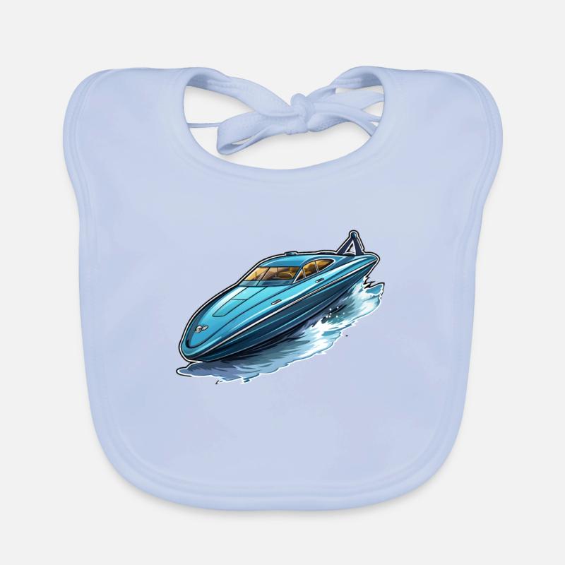 Motorboot Schnellboot Baby Bio-Lätzchen