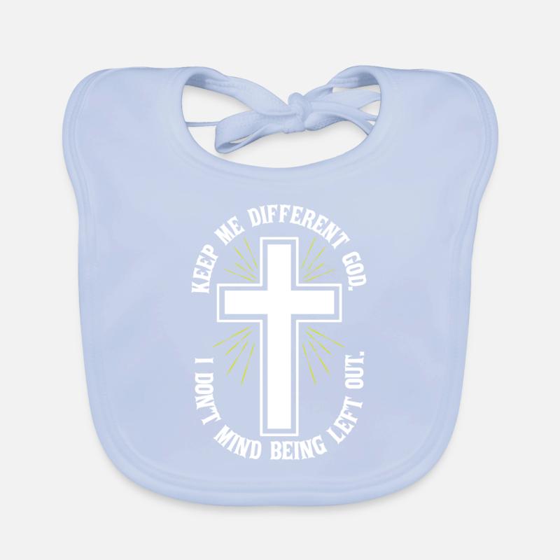 Keep Me Different God Catholic Christian Believer Organic Baby Bibs