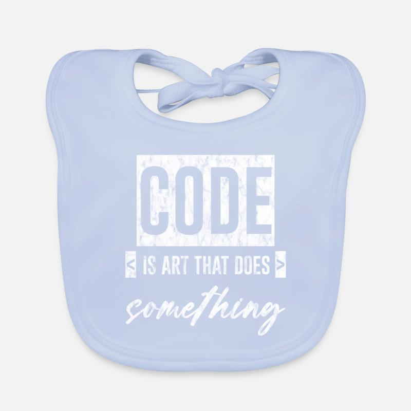Code Is Art That Does Something 3 Organic Baby Bibs