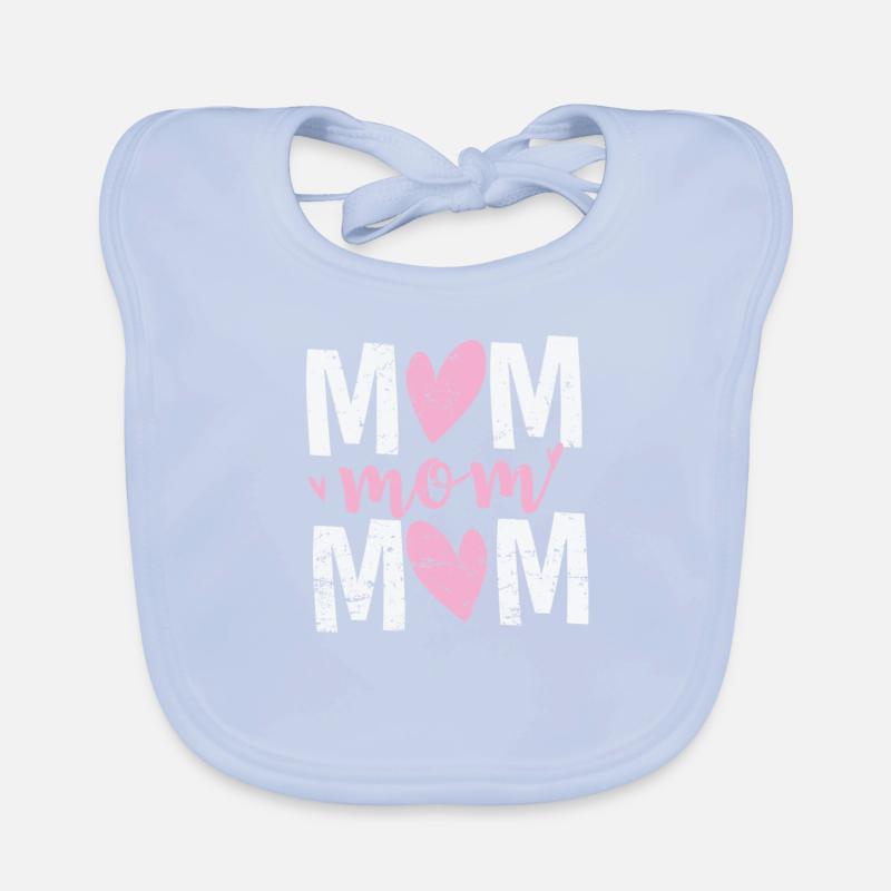 Mom mit Herz Mama Muttertag Baby Bio-Lätzchen