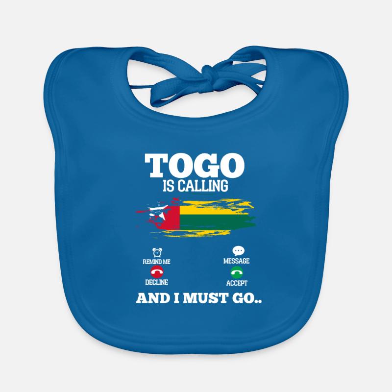 Togo - Bavoir bio Bébé - bleu paon