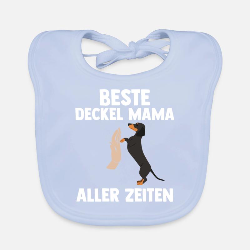 Hund Mutter Mama Dackel Baby Bio-Lätzchen