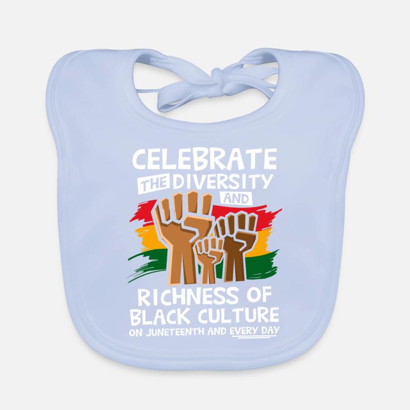 Célébrez la diversité Juneteenth Bavoir bio Bébé