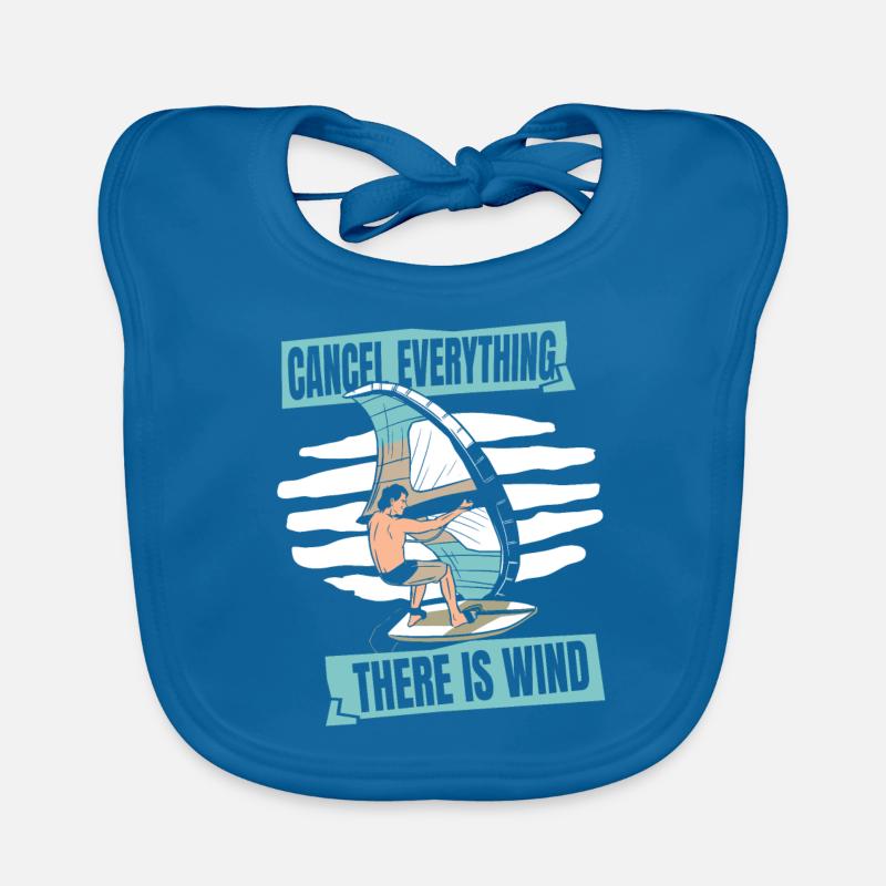 Cancel Everything There Is Wind Water Sports Organic Baby Bibs