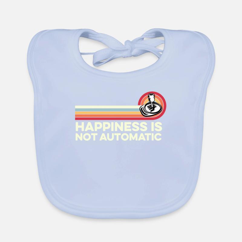 Happiness Is Not Automatic Pedal Shift Car Manual Organic Baby Bibs