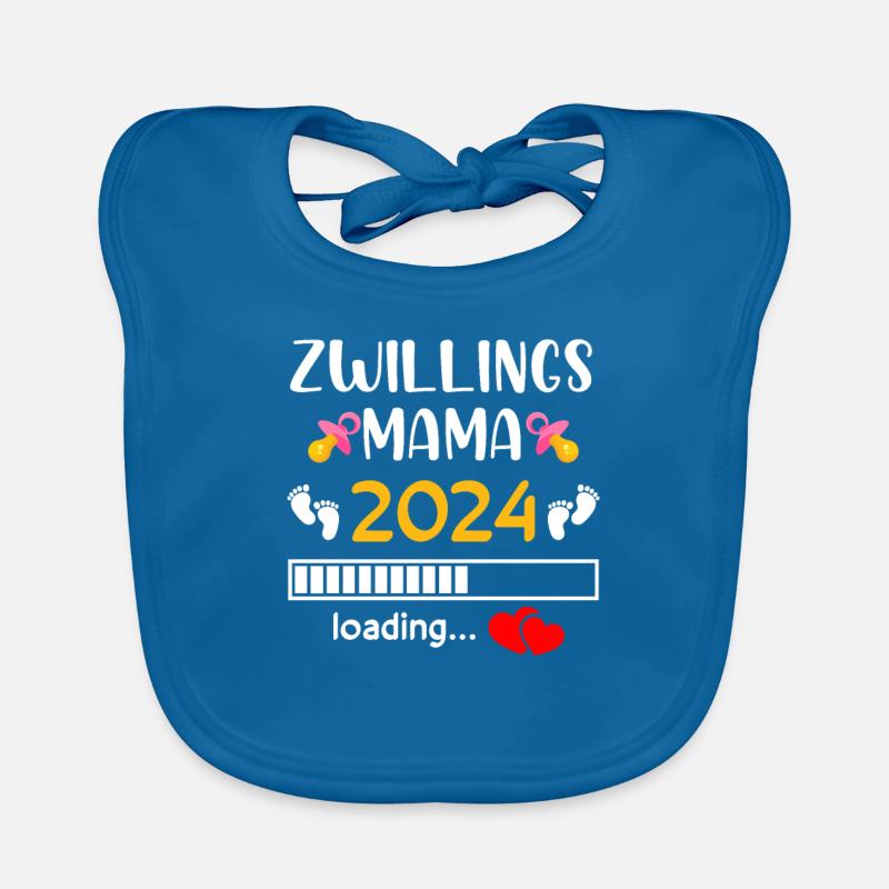Zwillingsmama 2024 Mama Loading Baby Bio-Lätzchen