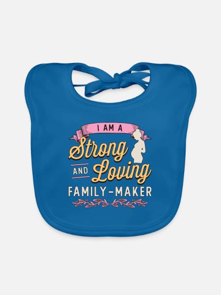 Surrogacy I Am A Strong And Loving IVF Awareness - Baby Bio-Lätzchen - Pfauenblau - Vorne