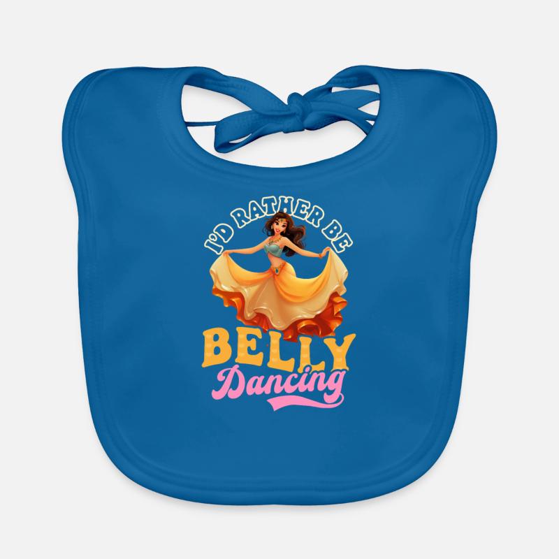 Belly Dancing I'd Rather Be Belly Dancing Organic Baby Bibs