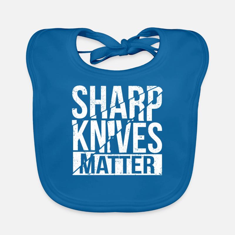 Sharp Knives Matter Chef Funny Culinary Organic Baby Bibs