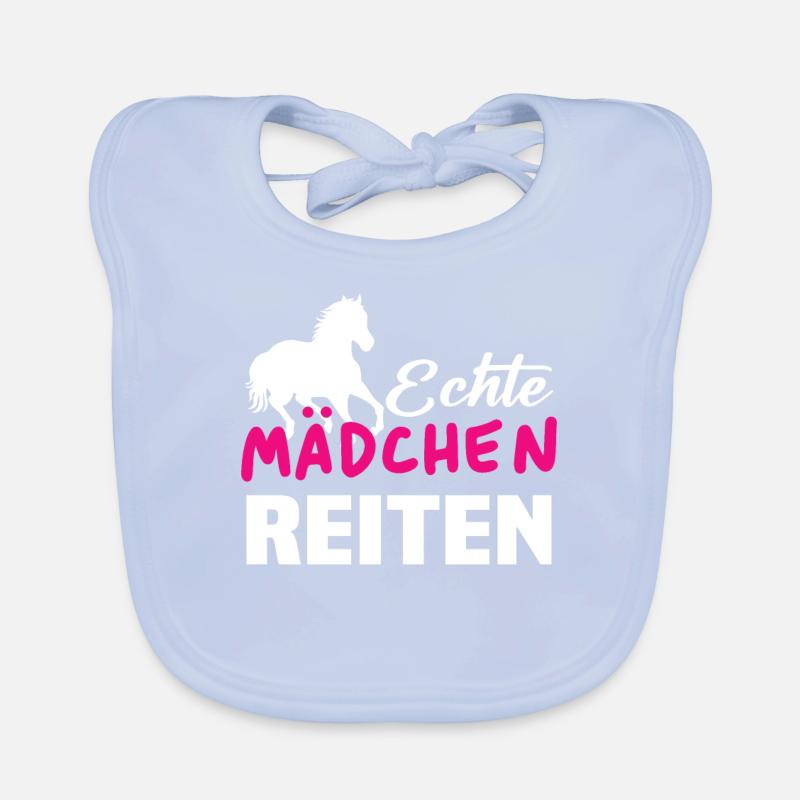 Echte mädchen reiten Baby Bio-Lätzchen